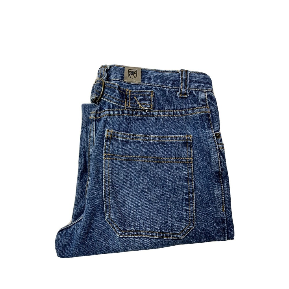 Mossimo Supply Belted On Back Blue Denim‎ Boy's Jeans Sz 14